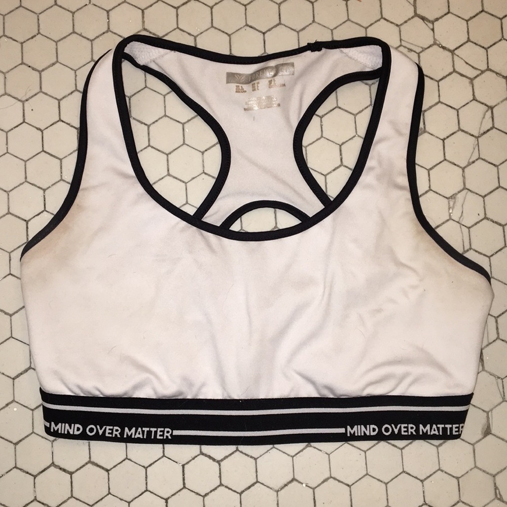 Black and White Sports Bra